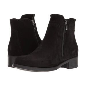 La Canadienne Saria Fashion Boot Black Suede Ankle Bootie Women's New Size 9.5